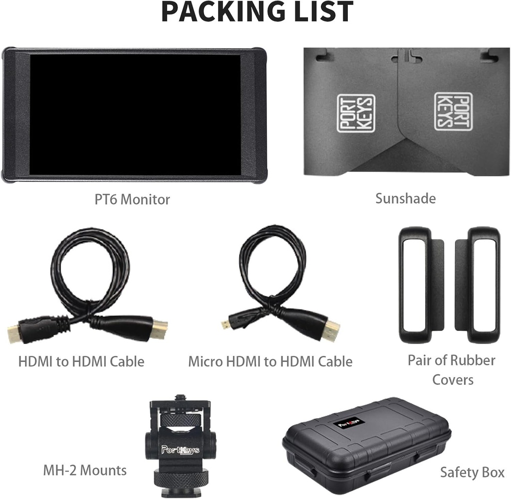Monitor de Campo Portkeys PT6 5,2 Pulg 4K 600nit Touchscreen