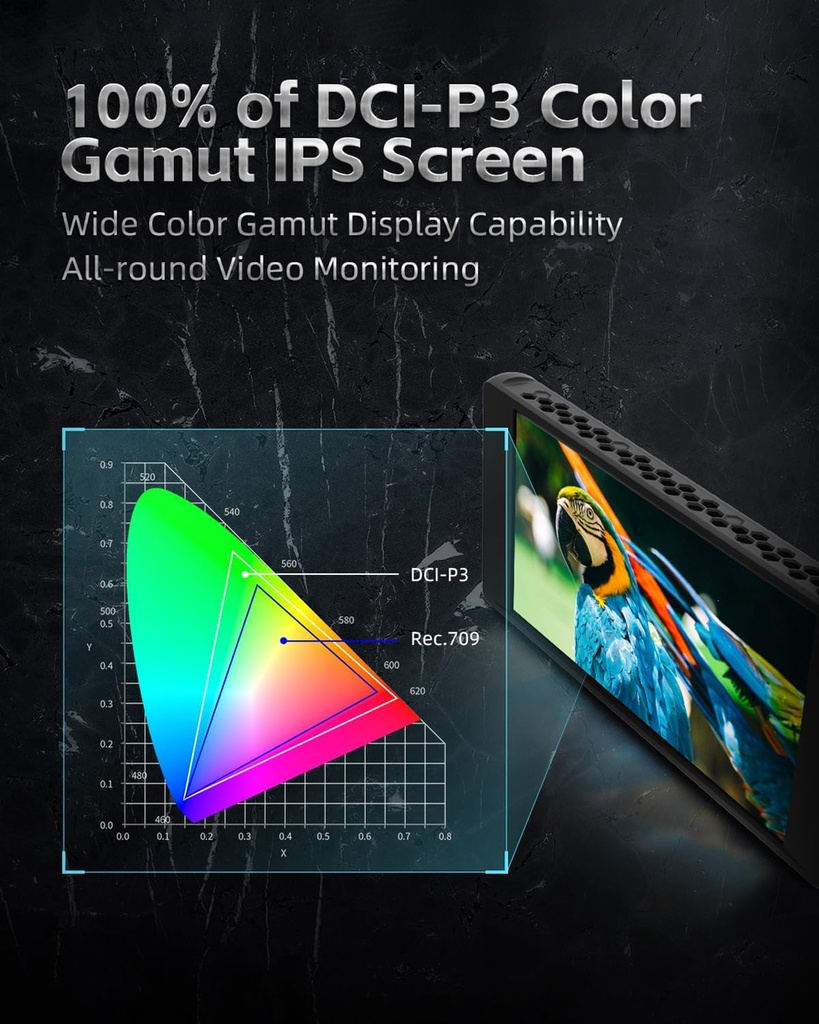 Monitor de Campo Portkeys PT6 5,2 Pulg 4K 600nit Touchscreen