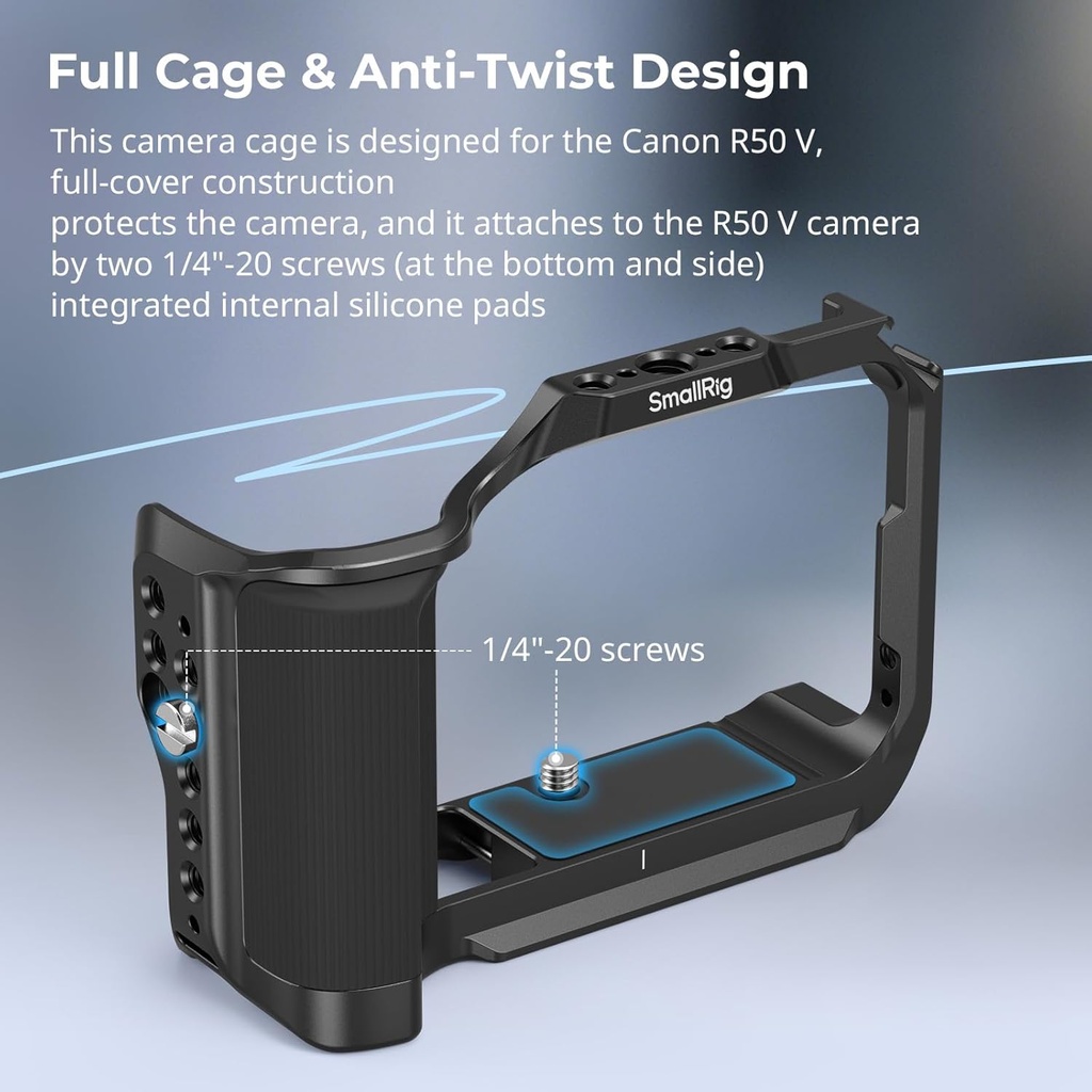 Jaula Smallrig para Camara R50V con Grip Silicona ARCA