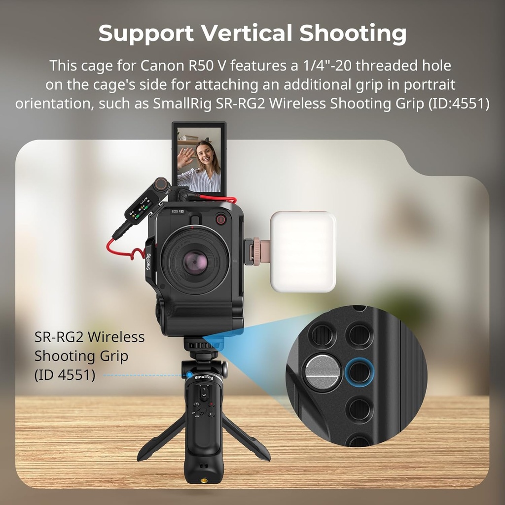 Jaula Smallrig para Camara R50V con Grip Silicona ARCA