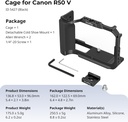 Jaula Smallrig para Camara R50V con Grip Silicona ARCA