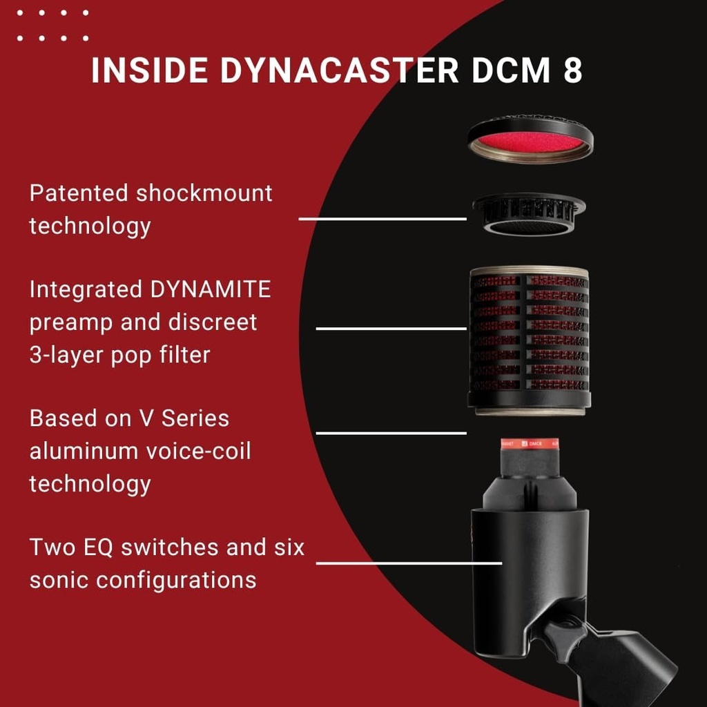 Microfono Dinamico Dynacaster DCM-8 SE ELECTRONICS Premiun Broadcast