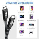 Cable USB-C a USB-C de 15 Metros 4K60Hz GEN2x2 para Video y Sincronización