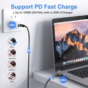 Cable USB-C a USB-C de 15 Metros 4K60Hz GEN2x2 para Video y Sincronización