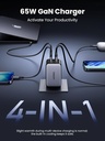 Cargador Rapido GAN 3x USB C 1x USB A Nexode UGREEN 65W