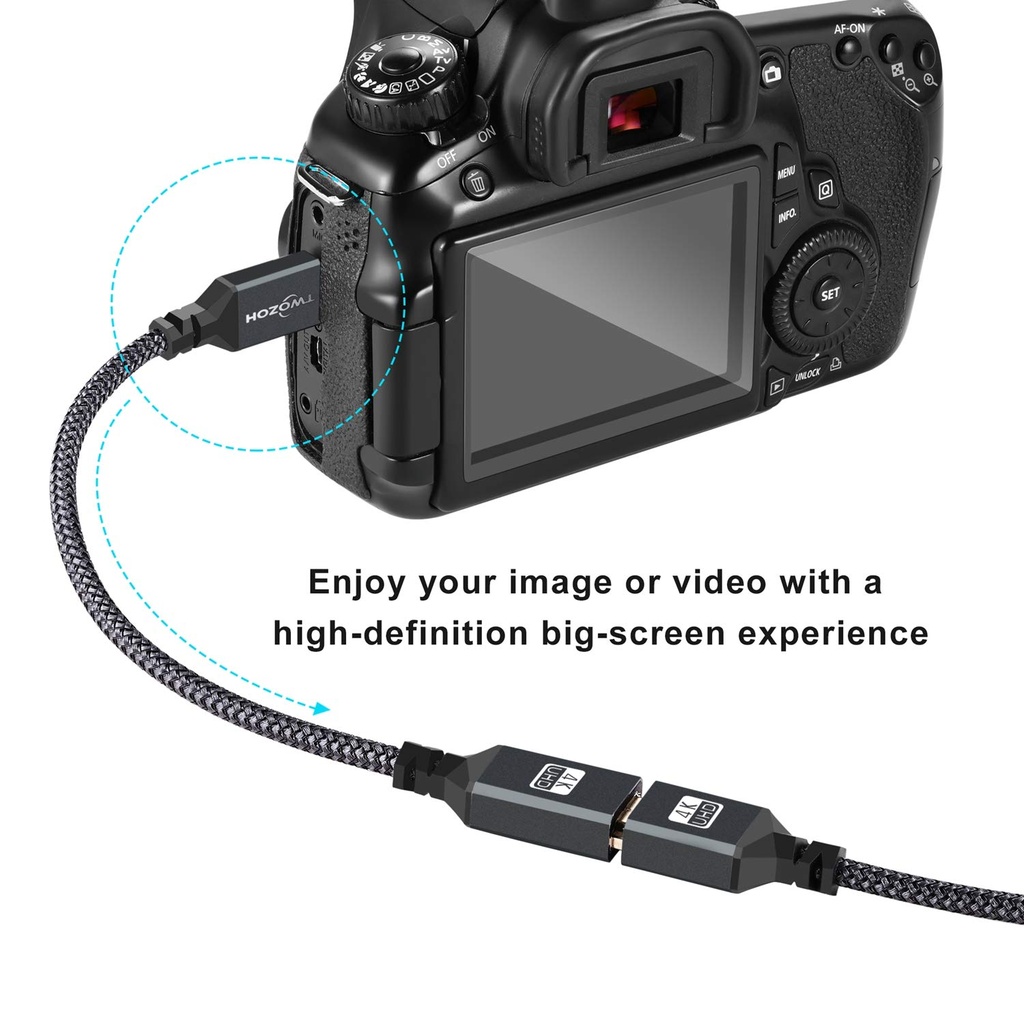 Cable Mini Hdmi Macho a Hdmi Hembra 4K 20 cm