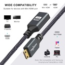 Cable Mini Hdmi Macho a Hdmi Hembra 4K 20 cm