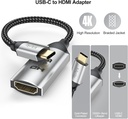 Cable Adaptador Usb C A Hdmi 4k Compatible Thunderbolt 3