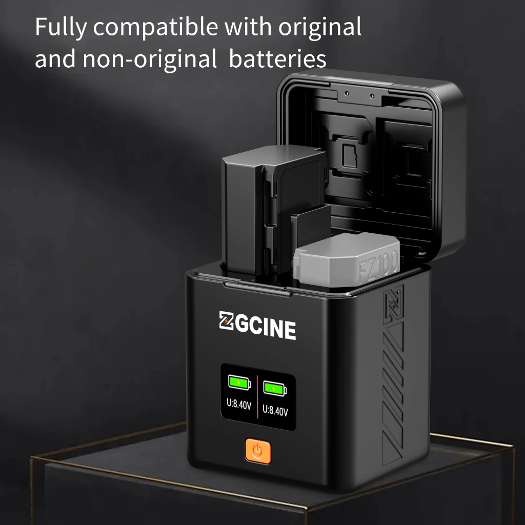 Caja de Carga Rapida USB C Dual para Baterias Canon LPE6/E6N/E6NH/E6P