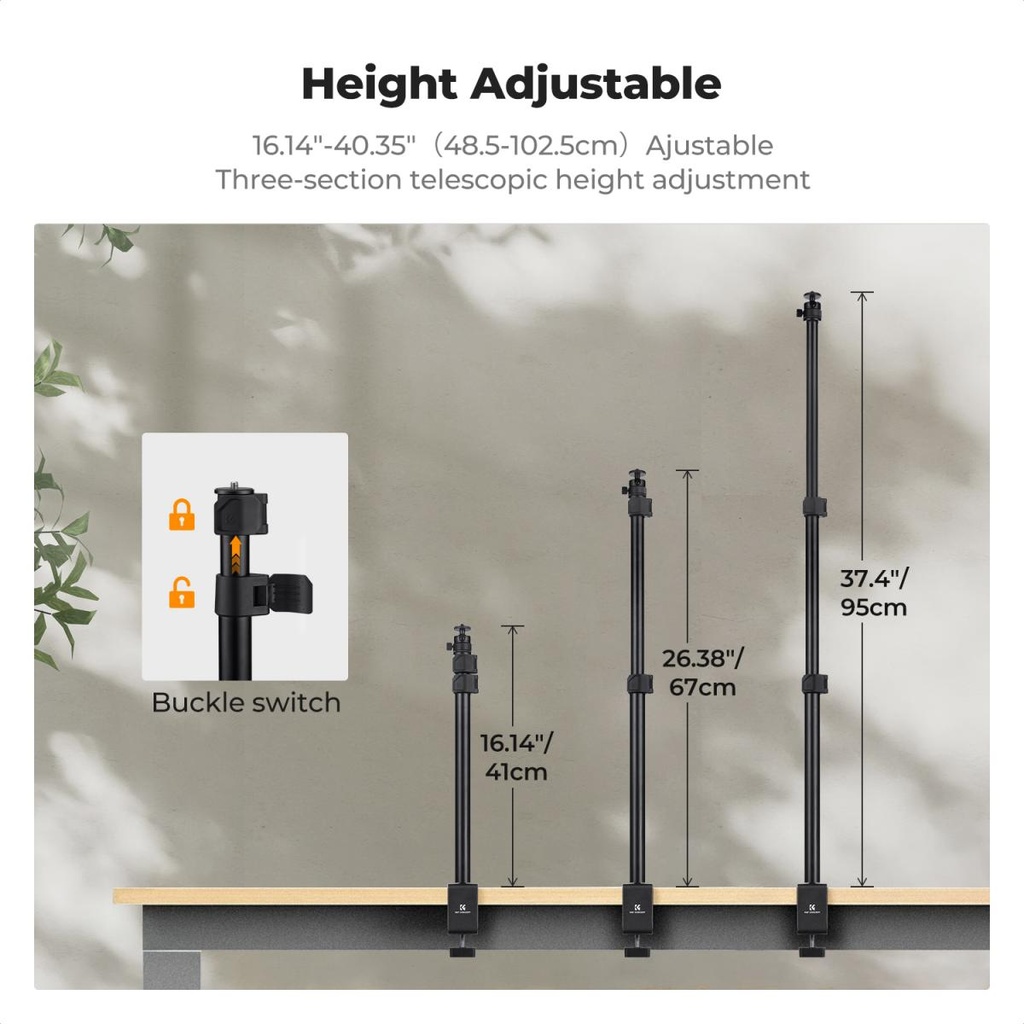 Stand de escritorio C-Clamp K&F CONCEPT 37–90cm KF34.040