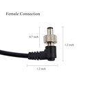 Cable D-Tap a DC Locking 5.5 2.5mm para monitores transmisores de video y mas 59 CM