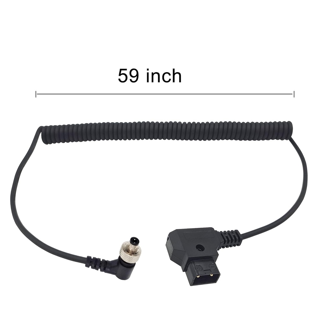 Cable D-Tap a DC Locking 5.5 2.5mm para monitores transmisores de video y mas 59 CM