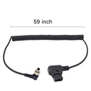 Cable D-Tap a DC Locking 5.5 2.5mm para monitores transmisores de video y mas 59 CM