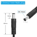 Cable DC 5.5MM x 2.1MM Macho Macho para Vmount Monitores y mas
