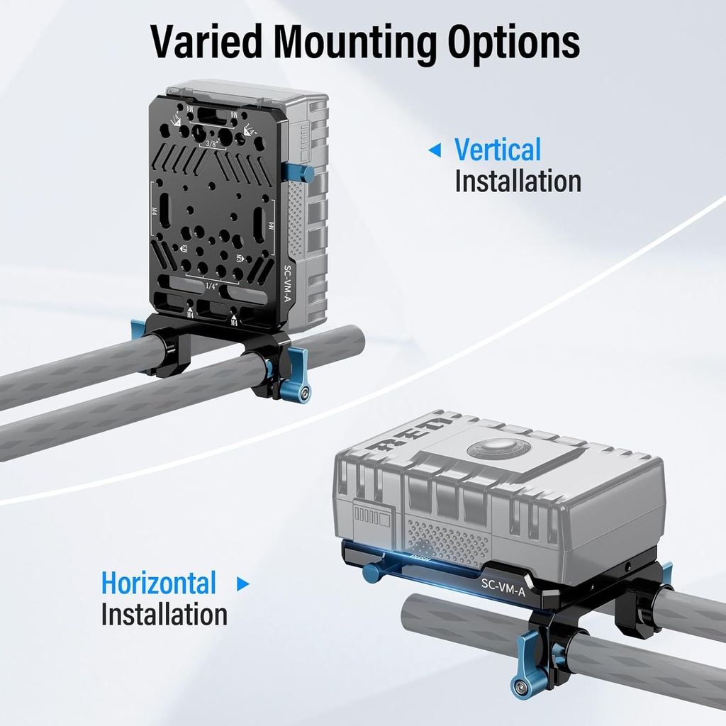 Soporte de Batería V-Mount Sirui para Rigs de varillas 15 mm
