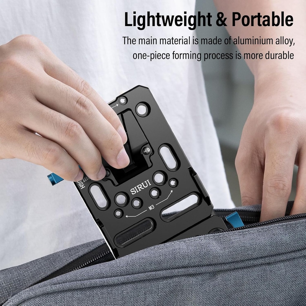 Soporte de Batería V-Mount Sirui para Rigs de varillas 15 mm