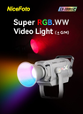 Luz de video LED Nicefoto LV-3000C RGB 300W Profesional