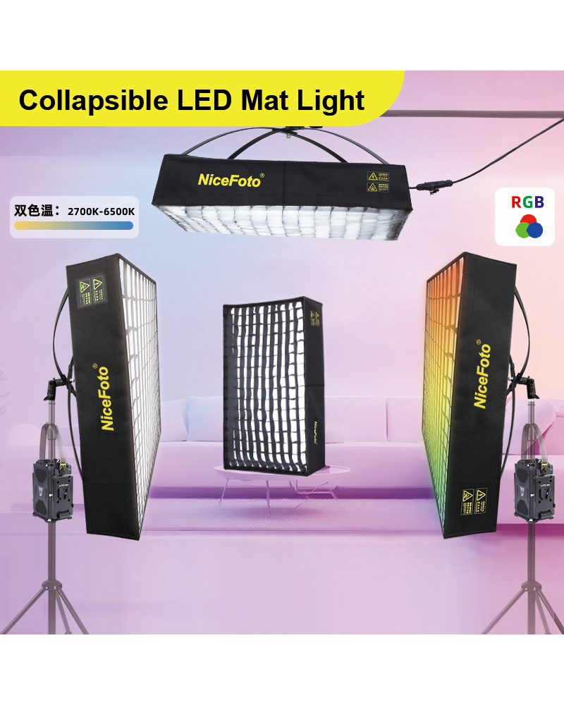 Luz De Video Led Flexible VB-2000C Nicefoto 200w RGB