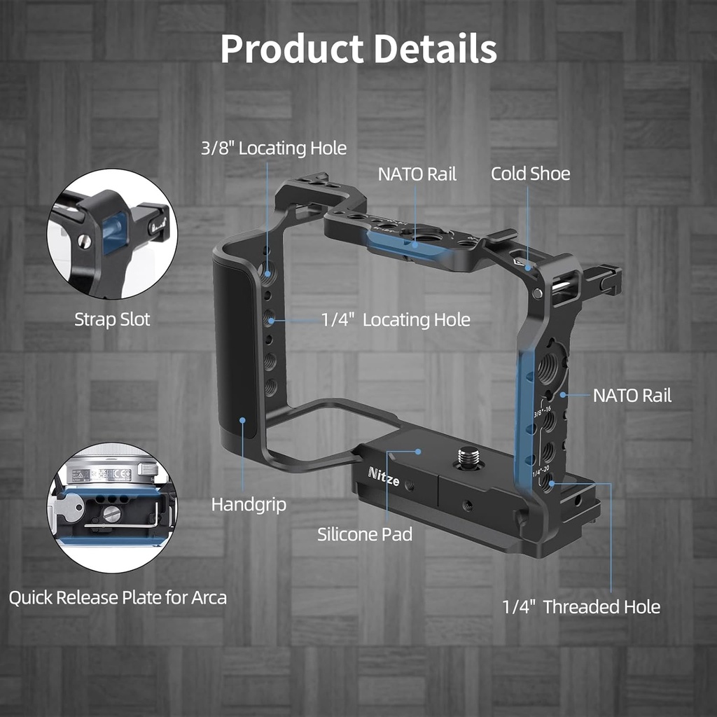 Jaula Sony ZV-E10 II Nitze OTAN Arca-Swiss T-S14A