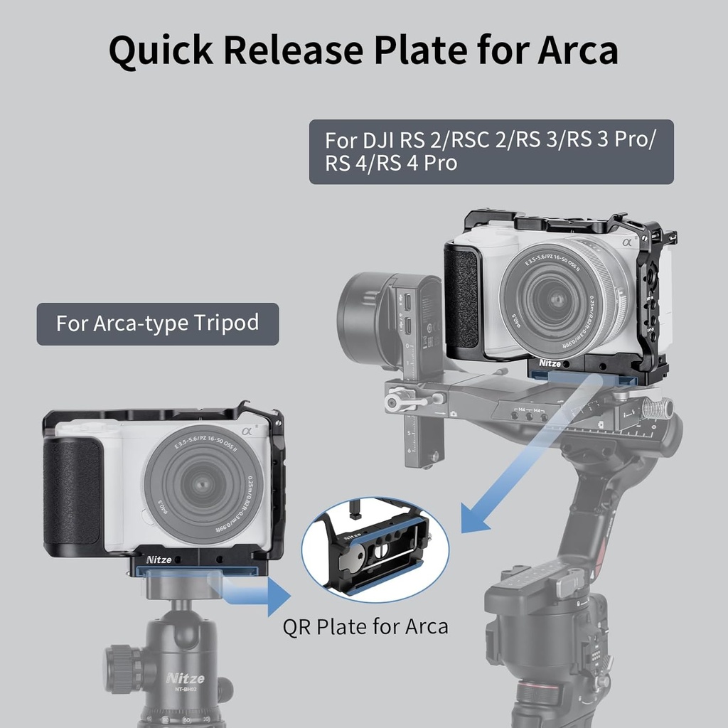 Jaula Sony ZV-E10 II Nitze OTAN Arca-Swiss T-S14A