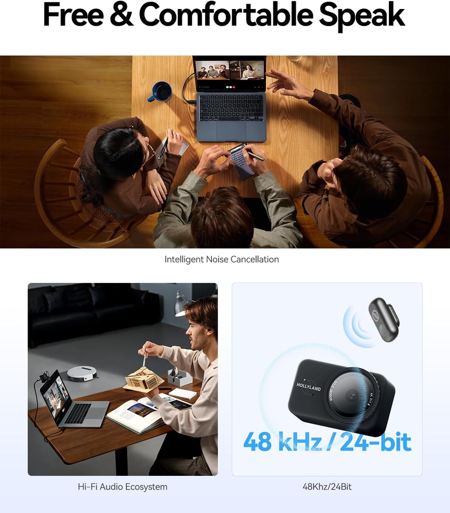 Webcam Hollyland Lyra Streaming Combo UHD 4K Webcam Sensor 1/1.5" Auto Framing HDR