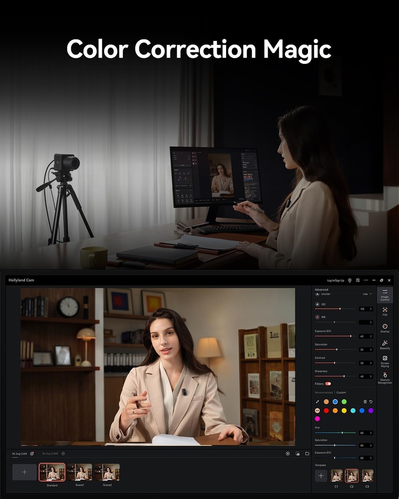 Camara Hollyland VenusLiv Air Sensor 1/1.3" Streaming 4K30p UVC HDMI 