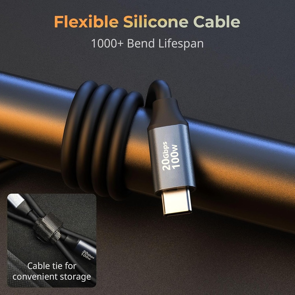 Cable Smallrig 60 Cm USB C a USB C Type C 3.2 Gen 2x2 Cable 20Gbps 100W