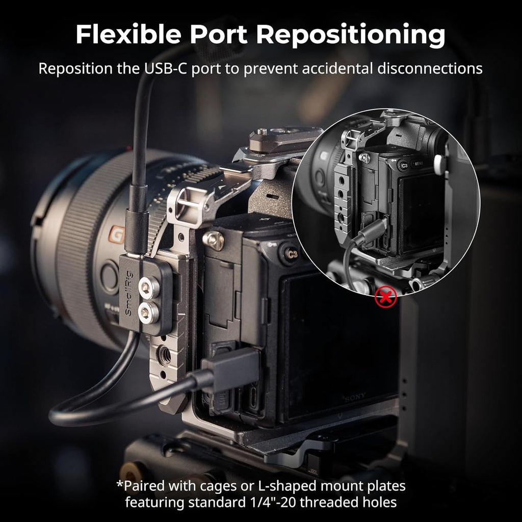 Cable Smallrig USB C Macho Hembra USB 3.2 Gen 2x2 240W 20Gbps para jaula