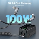 Cable Smallrig USB C Macho Macho Trenzado USB 3.2 Gen 2x2 100W 20Gbps 90 Grados 1 mts