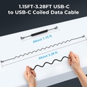 Cable Smallrig USB C Macho Macho Trenzado USB 3.2 Gen 2x2 100W 20Gbps 90 Grados 1 mts