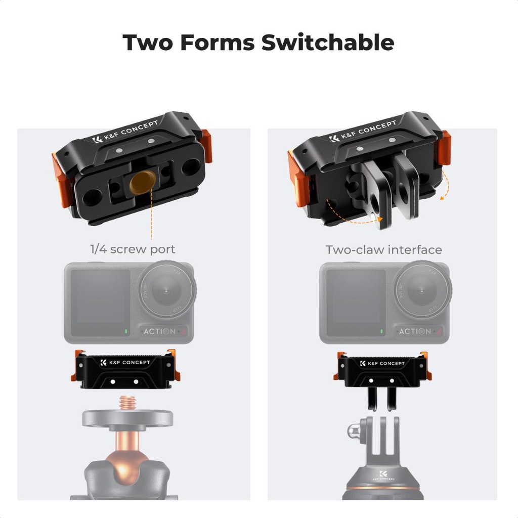 Adaptador de tripode Magnetico para DJI ACTION3/4/5 PRO K&f Concept