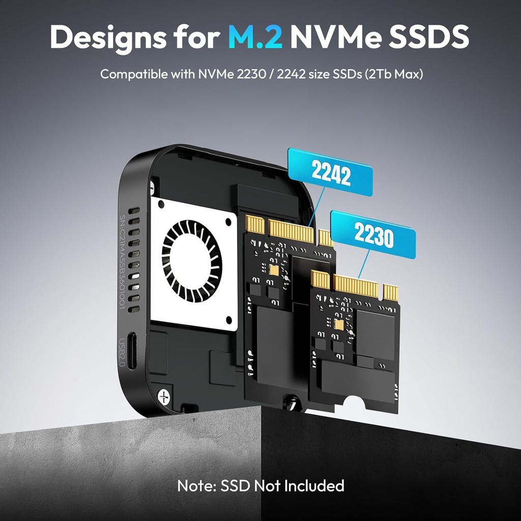 Docking Ulanzi MA55 Magsafe SSD Enclosure Soporta NVMe 2230 / 2242 hasta 2TB