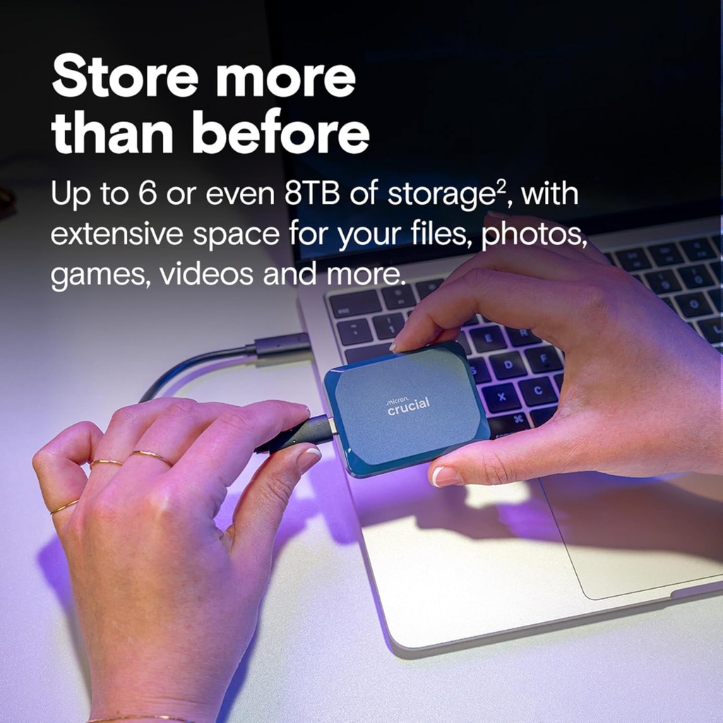 Disco Externo SSD Crucial X10 4TB SSD USB C 3.2 Gen2 2,100MB