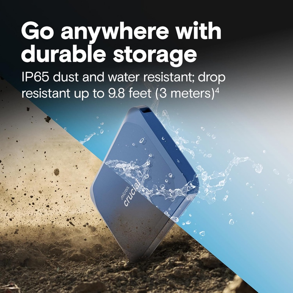 Disco Externo SSD Crucial X10 4TB SSD USB C 3.2 Gen2 2,100MB