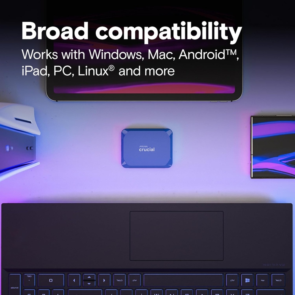 Disco Externo SSD Crucial X10 4TB SSD USB C 3.2 Gen2 2,100MB