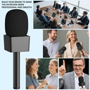 Adaptador Tipo Microfono Dinamico 3 Antipopo Cubo y estuche