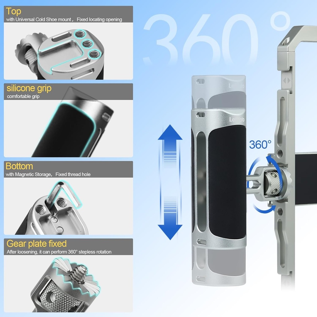 Estabilizador Rig Leftfoto Metalico Android iPhone 2 Grip