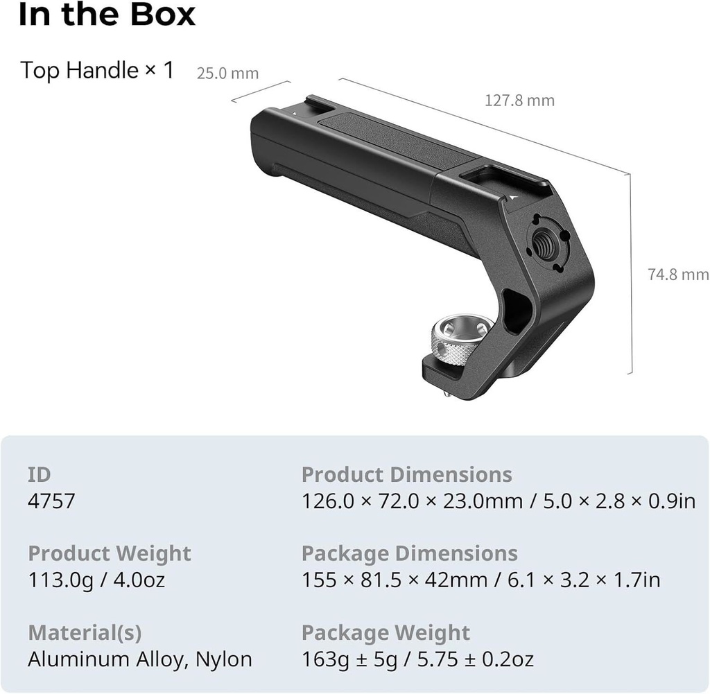 Grip Para Camaras Smallrig Universal Arri Hole ID4757