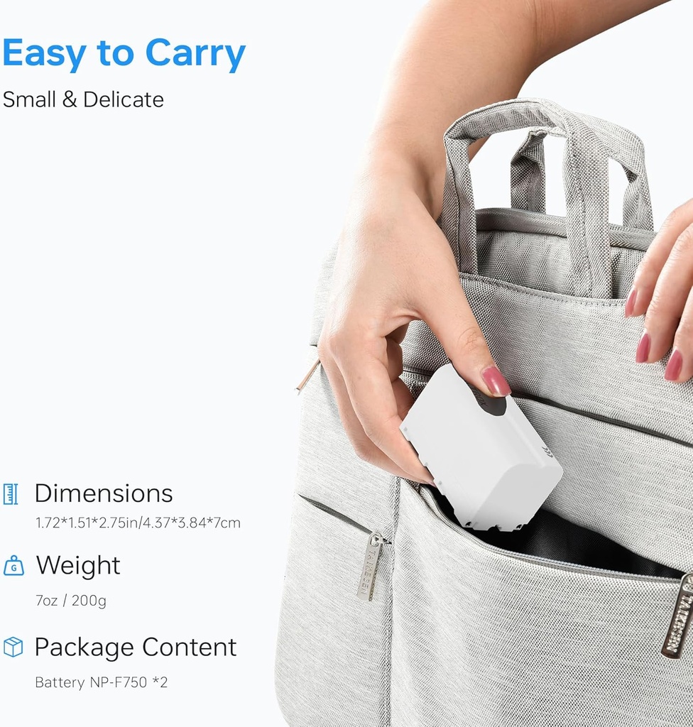 Bateria VILTROX NP-F750 4400mAh recargable USB