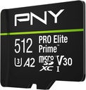 Tarjeta Micro SD PNY 512GB PRO Elite Prime microSDXC UHS-I V30