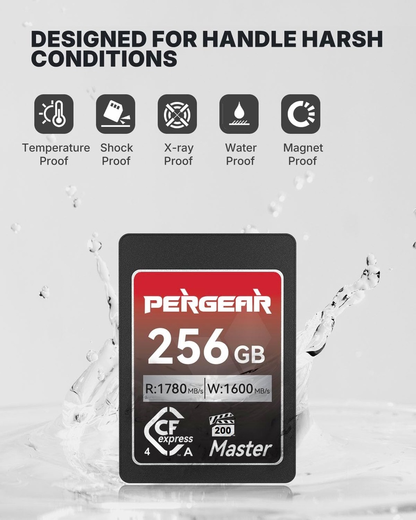 Tarjeta Memoria CFexpress Type A 256GB Pergear 1780 MB/s