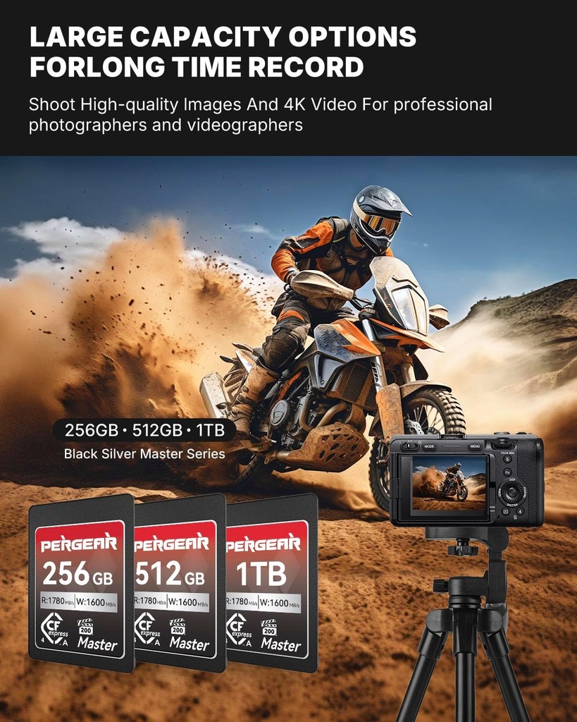 Tarjeta Memoria CFexpress Type A 256GB Pergear 1780 MB/s