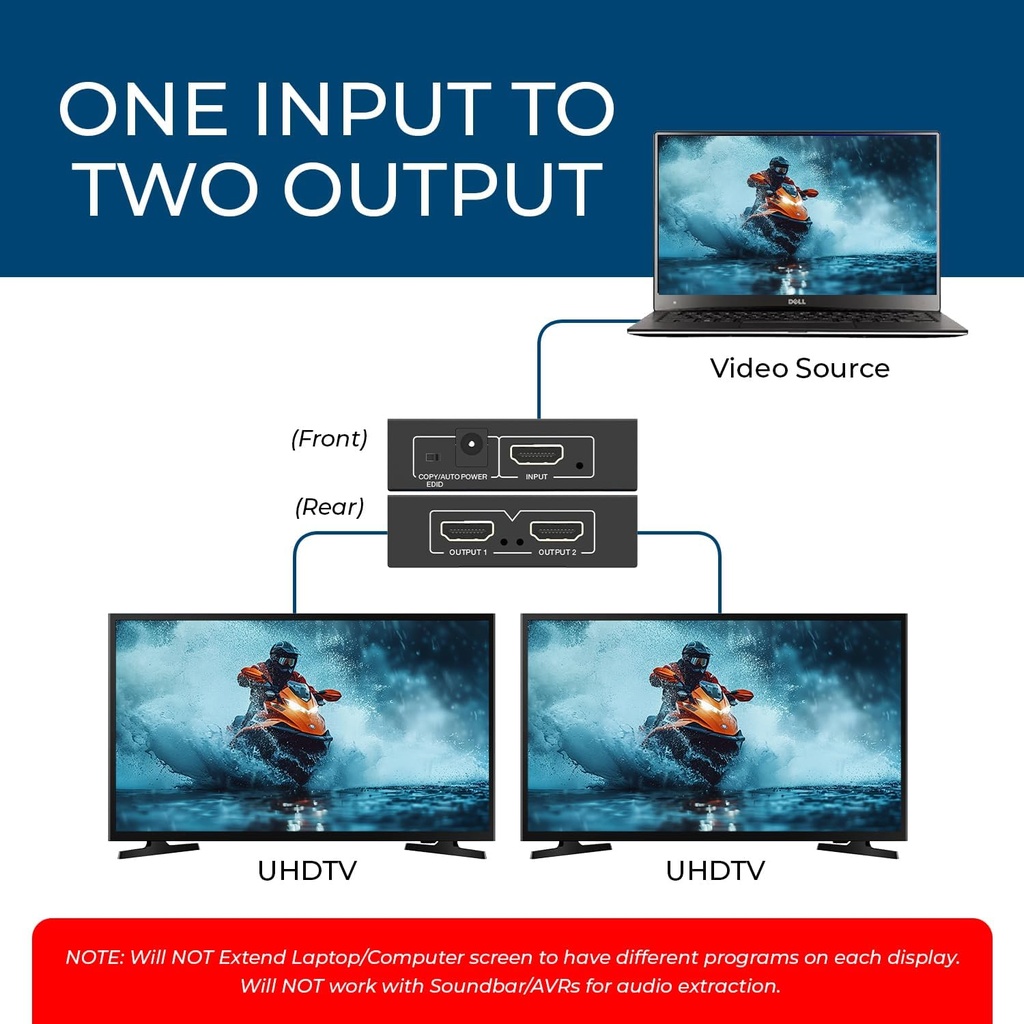 Hdmi Splitter 1x2 4K 30Hz Orei