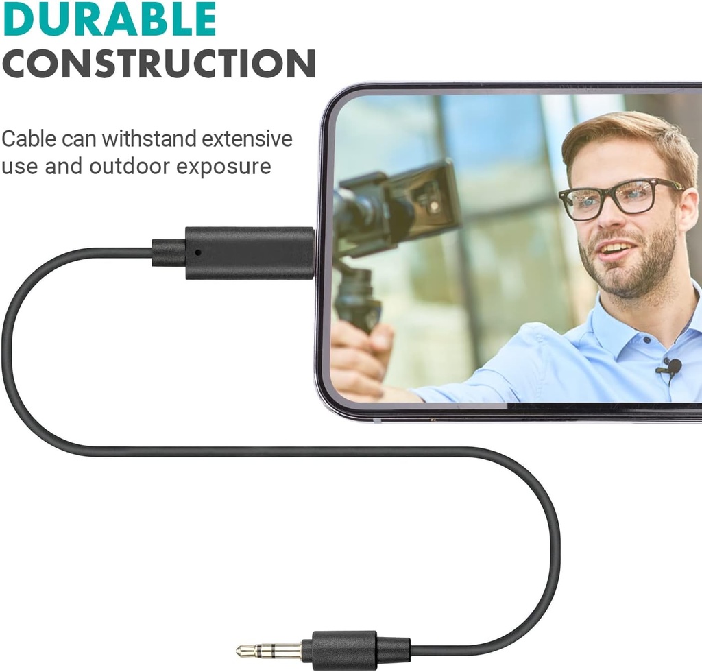 Adaptador iPhone iPad Lightning Plug Trs 3.5mm MOVO IMA-4