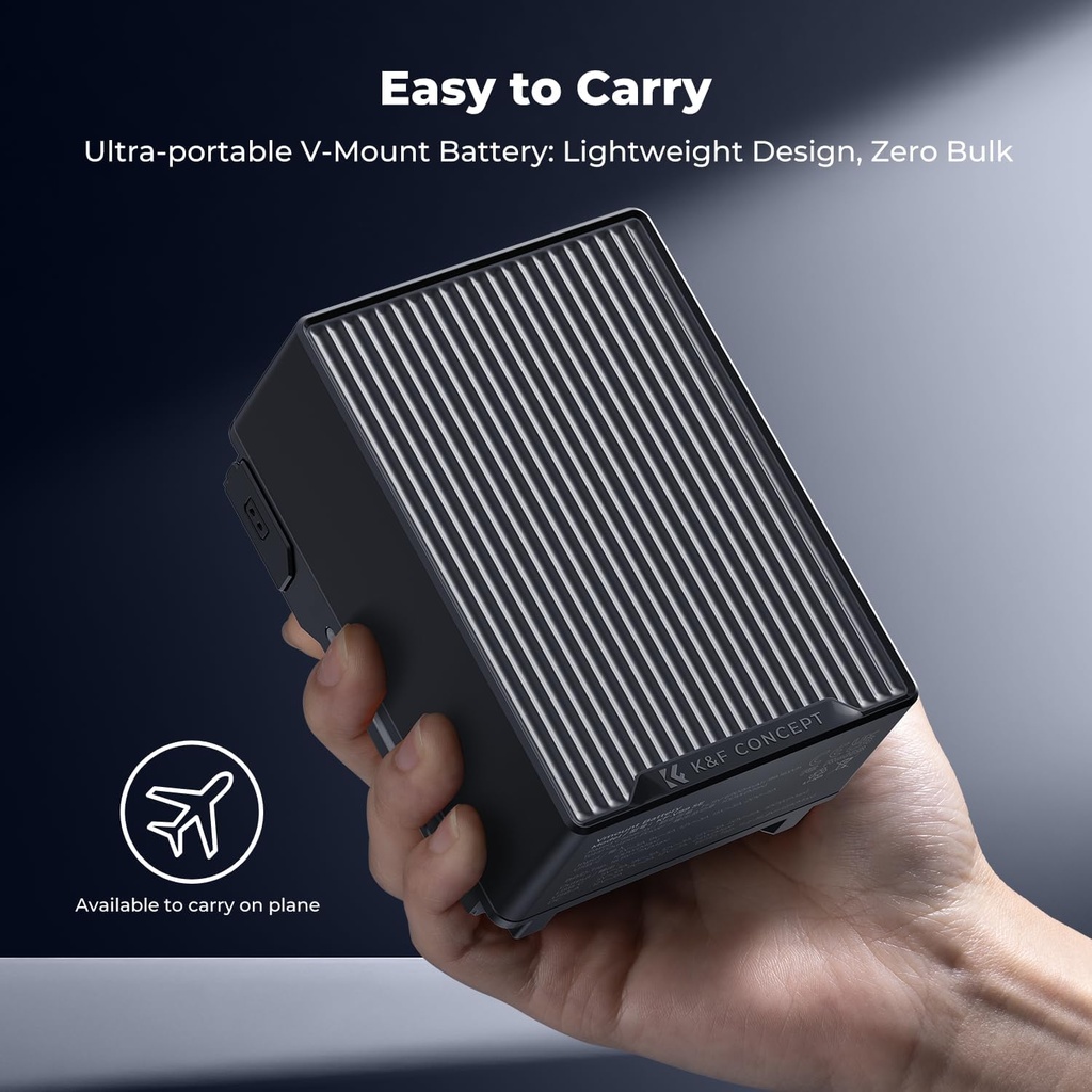 Bateria Vmount K&f Concept 99wh 6700mah 100w Pd Usb-c Dtap DC