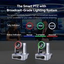 Camara PTZ 4K NDI 20X Tenveo VX20M HDMI IP USB 3.0 Poe AI Tracking