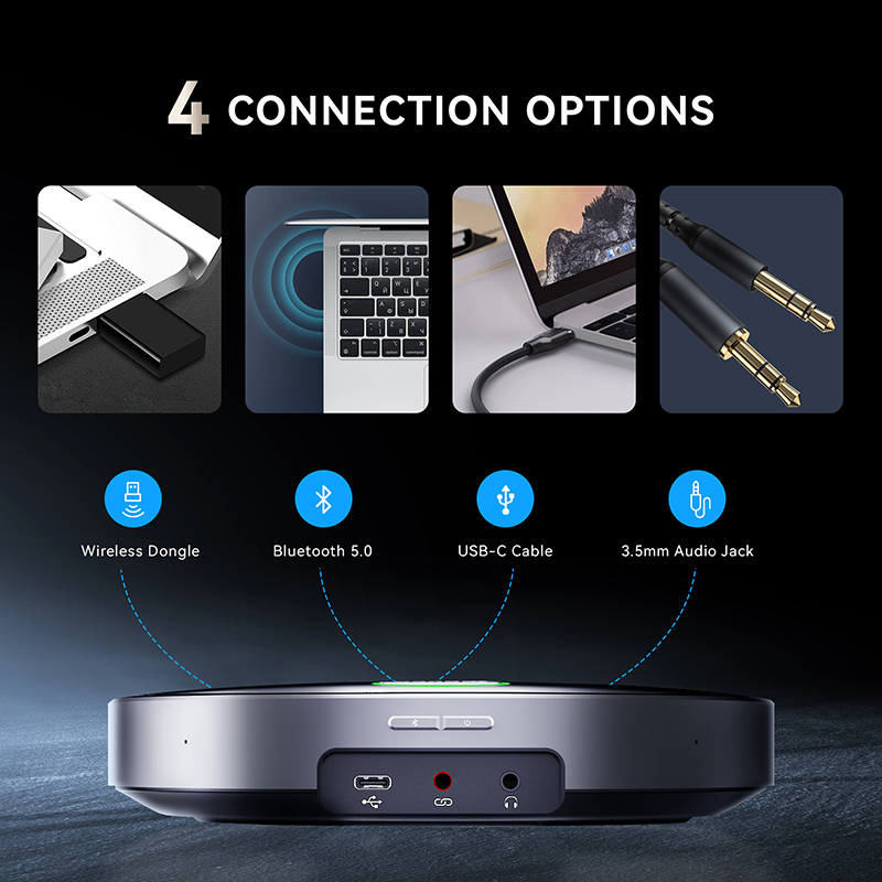 Micrófono Omnidireccional USB TEVO-M5B-EX Para Videoconferencia Dual