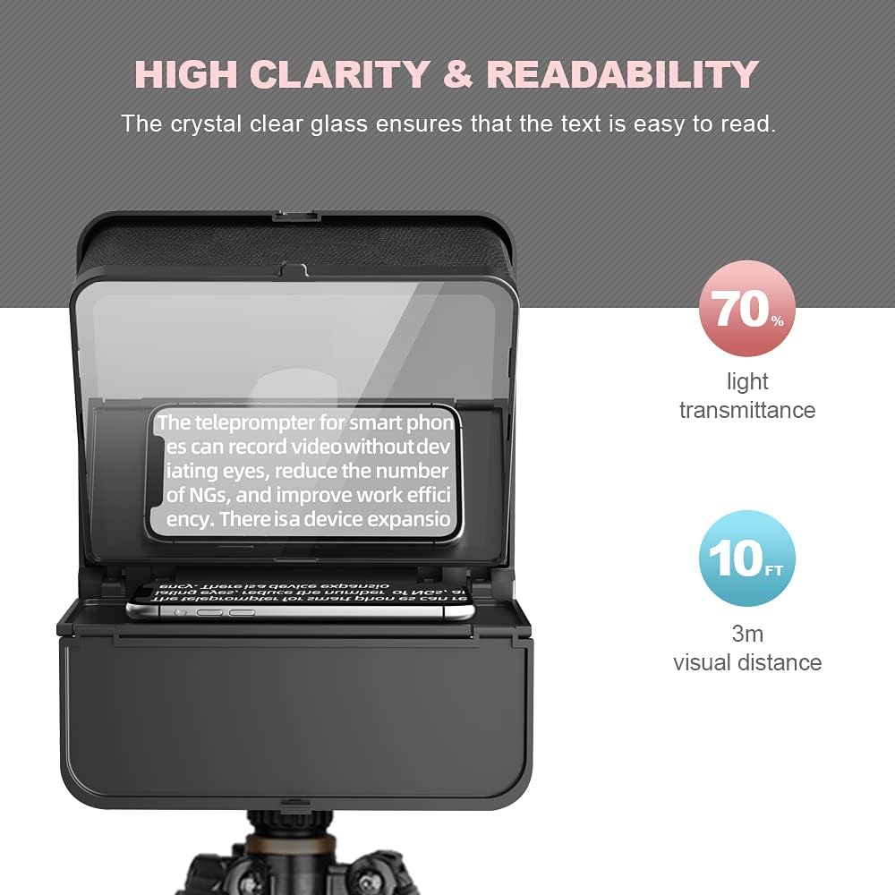 Teleprompter LENSGO TC7S Portatil para Smartphone