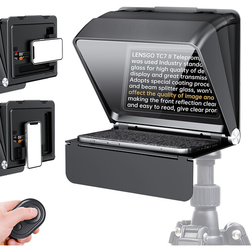 Teleprompter LENSGO TC7II Ultimate kit para camara y Smartphone