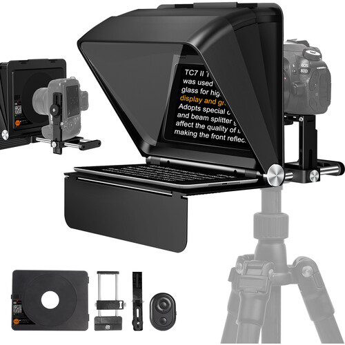 Teleprompter LENSGO TC7II Ultimate kit para camara y Smartphone